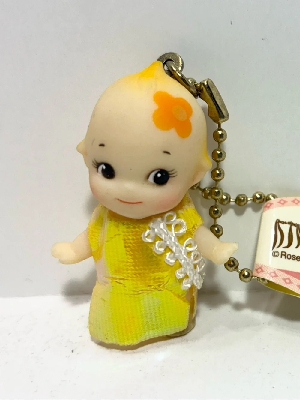 NWT Y2K Kewpie Doll Keychain Rose O’Neill Japan Vintage Gold Dress